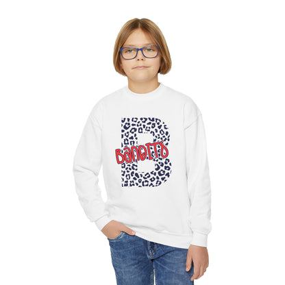 Youth Leopard B Monogram “BANDITS” Crewneck Sweatshirt