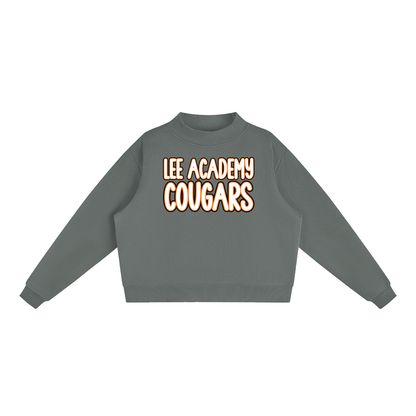 Lee Academy Cougars. Fleece Mock-Neck Crew Sweatshirt
