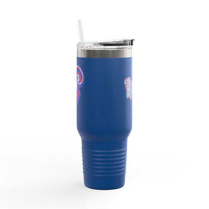 40oz Insulated Travel Mug — Paragould Rams Leopard Print & Team Logo