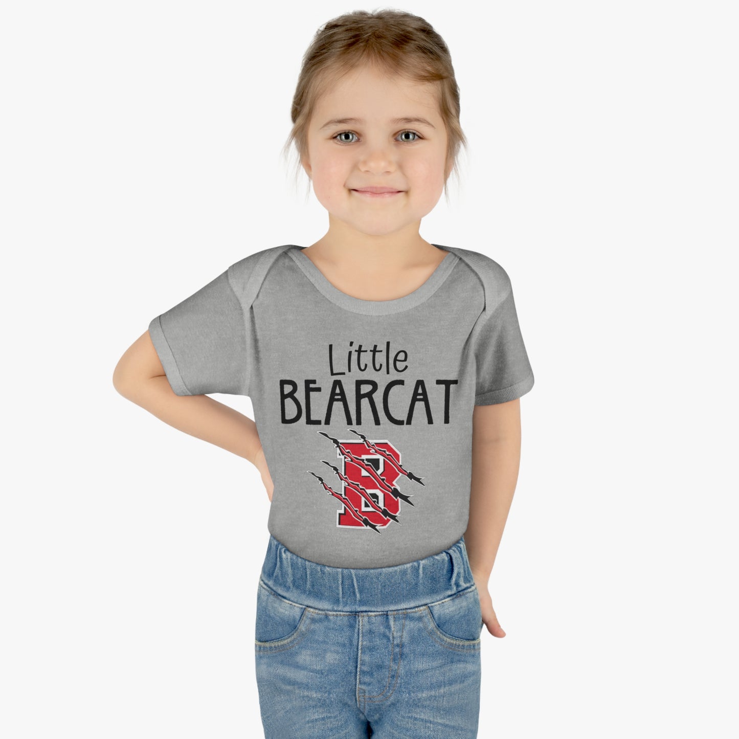 Infant Little Bearcat. Baby Rib Bodysuit