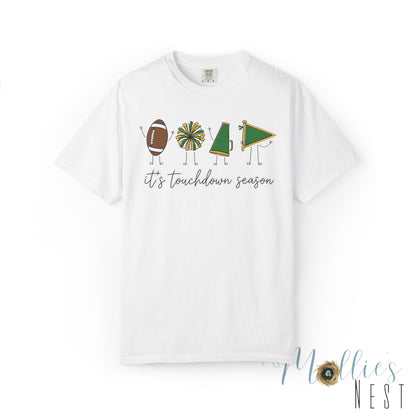 Touchdown Season (Green/Yellow)  T-shirt — Football Friends Graphic
