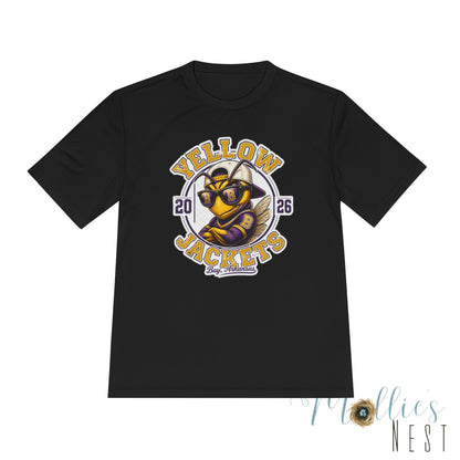 ADULT. DRIFIT Yellow Jackets 2026 Mascot Tee — Moisture-Wicking Sports Shirt