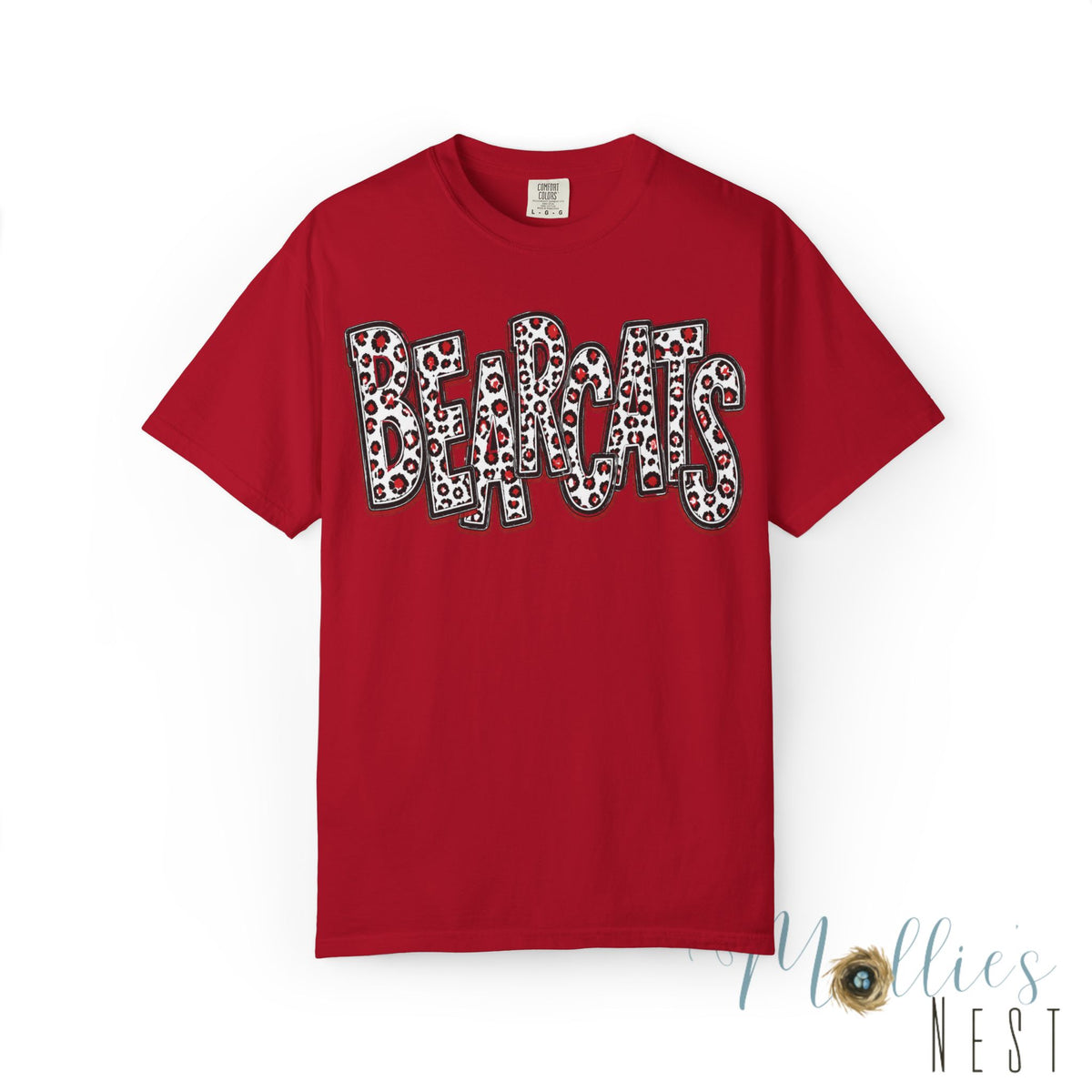 Brookland Bearcats.  ADULT T-Shirt — Leopard Stacked