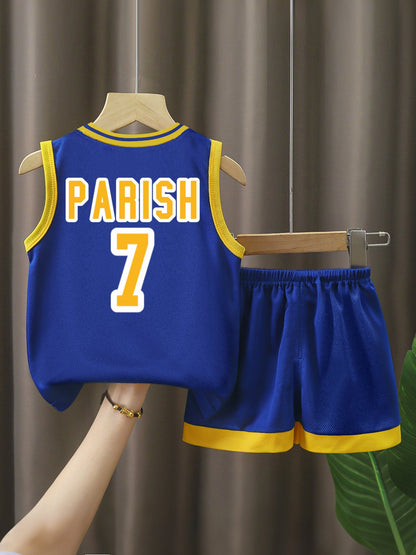 Parish. CUSTOM Children's Basketball Jersey Set(Dual-sided Printing)