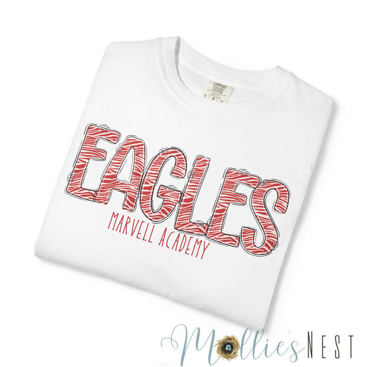 ADULT. Comfort Colors EAGLES (Marvell) Zebra Print