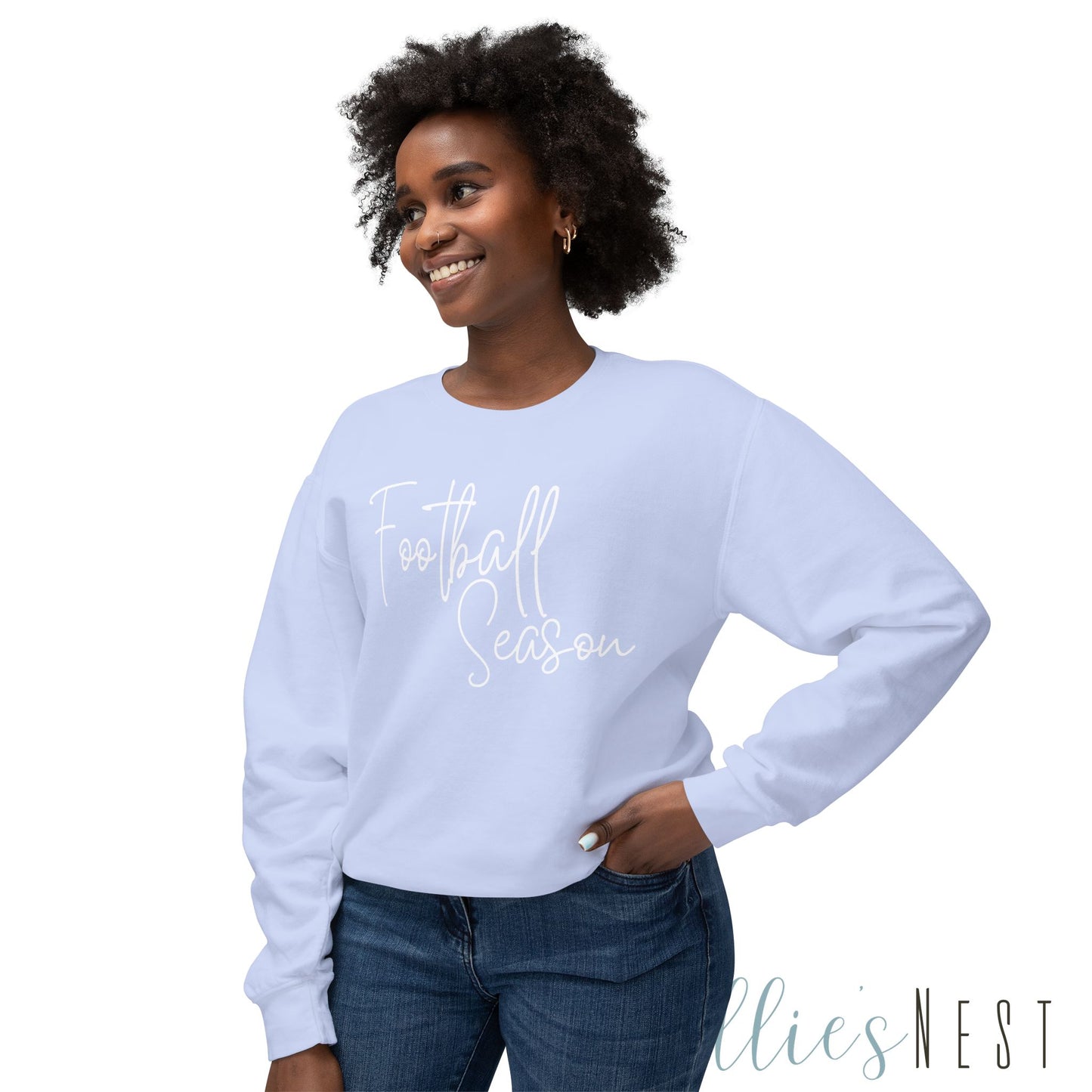 Unisex Football Season Lightweight Crewneck Sweatshirt