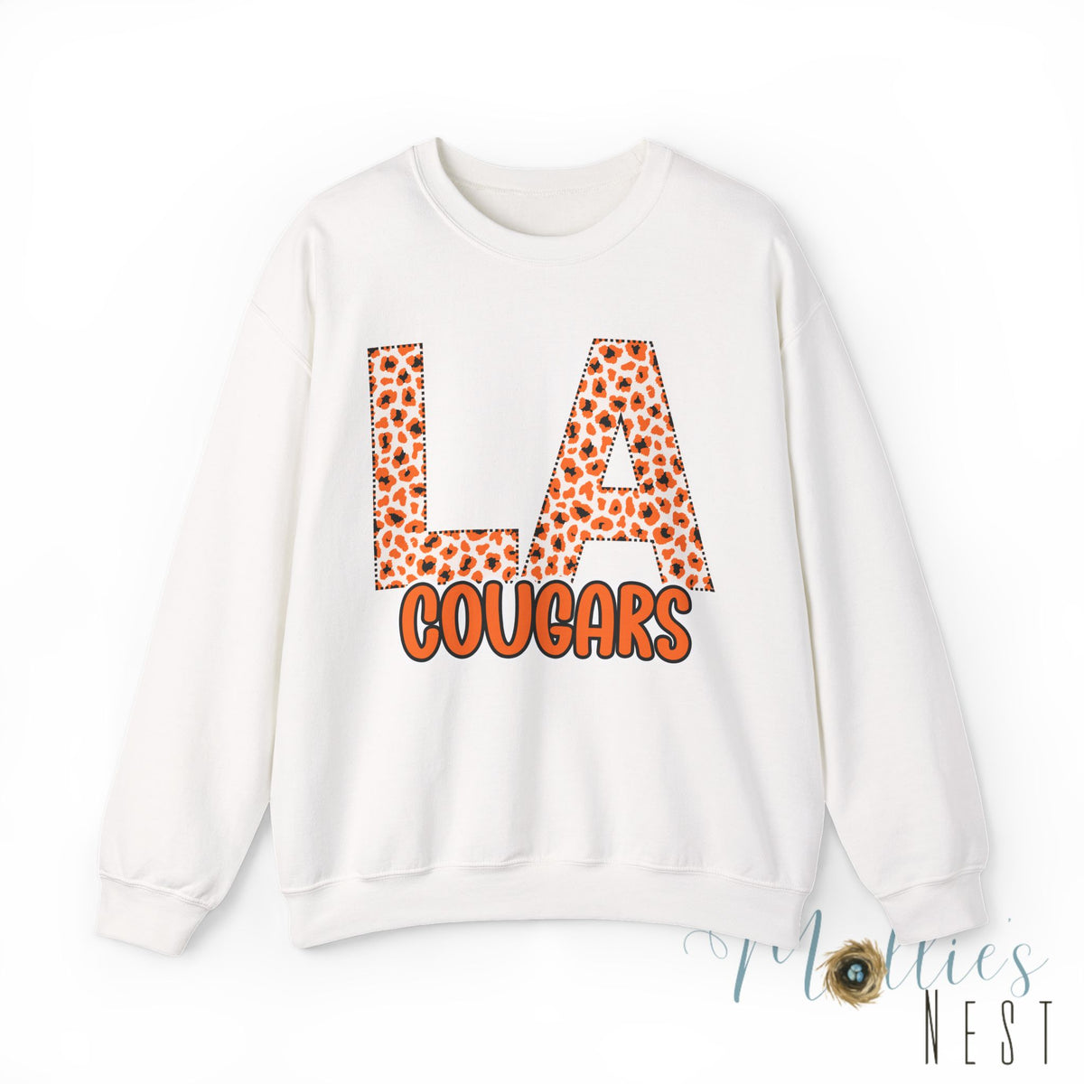 Lee Academy LA Cougars Leopard Print School Spirit Sweatshirt