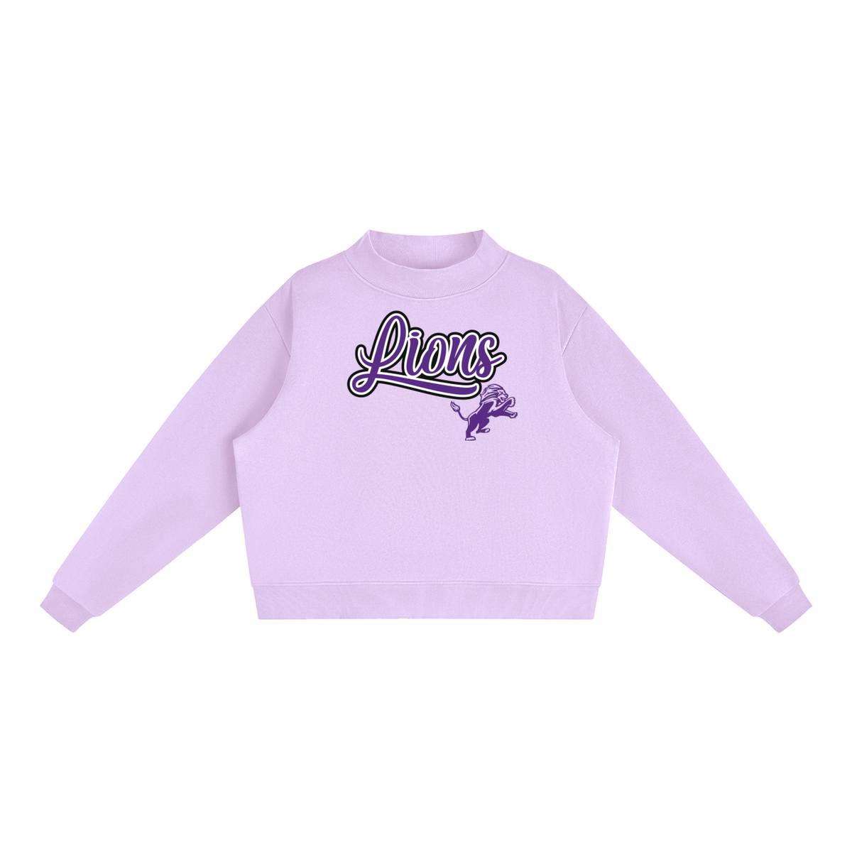 Essential Fleece Mock-Neck Crew Sweatshirt - Hamburg Lions Mascot
