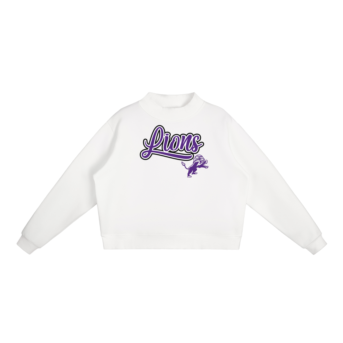 Essential Fleece Mock-Neck Crew Sweatshirt - Hamburg Lions Mascot