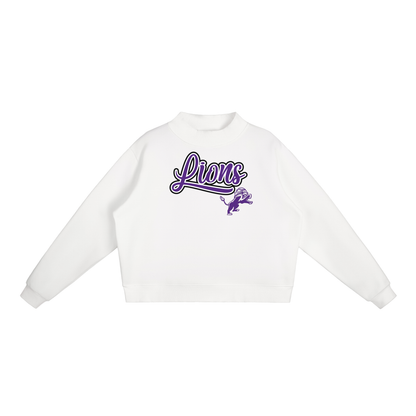 Essential Fleece Mock-Neck Crew Sweatshirt - Hamburg Lions Mascot