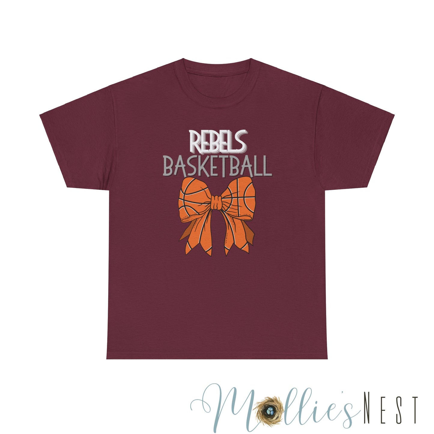 Unisex Heavy Cotton Tee. Rebel Basketball