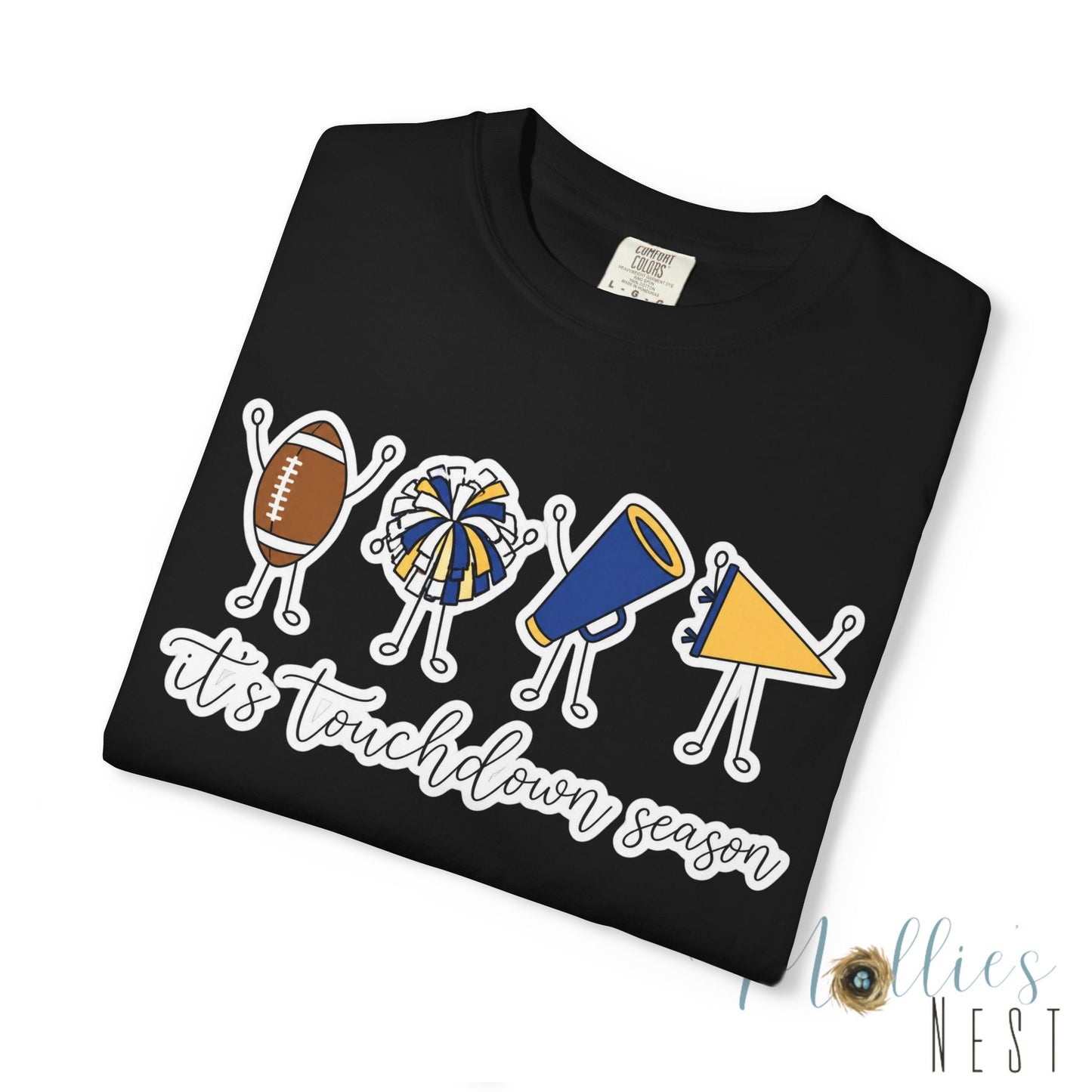 Touchdown Season (Blue/Yellow) T-Shirt — Football Friends Graphic Tee