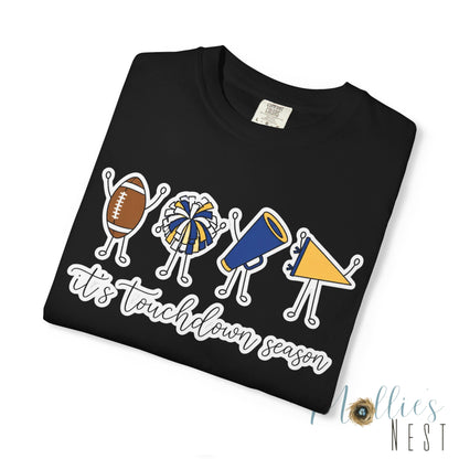 Touchdown Season (Blue/Yellow) T-Shirt — Football Friends Graphic Tee
