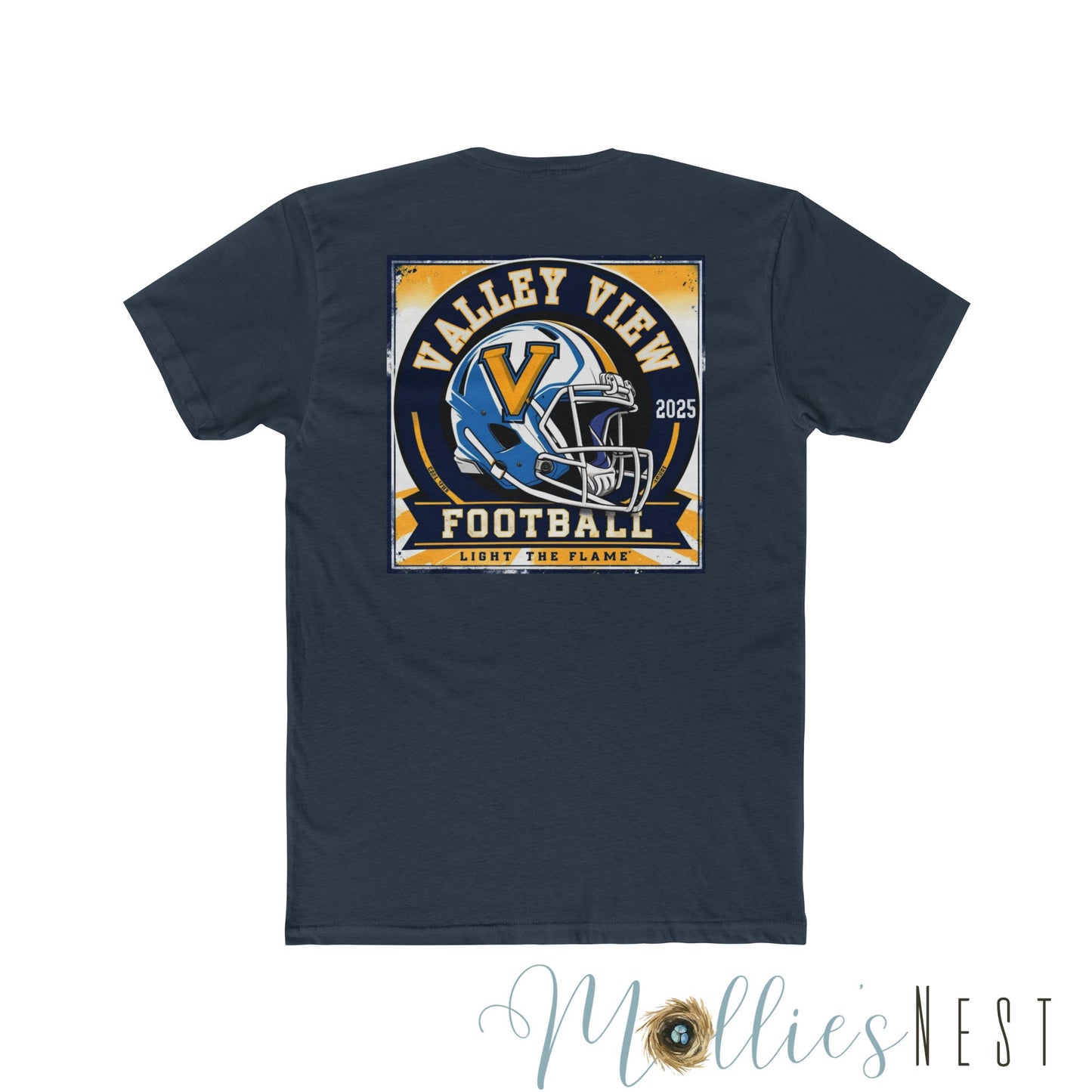 Valley View Football Unisex Cotton Crew Tee, Sports Tee, School Spirit Shirt, Game Day Apparel, Football Fan Wear