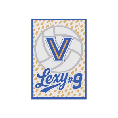 CUSTOM. Lexy. volleyball Flag -  Blue & Gold