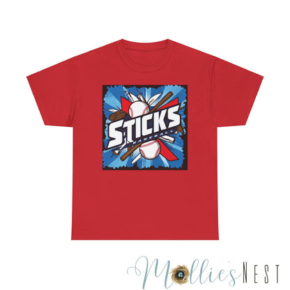 STICKS Baseball Heavy Cotton Tee. STICKS 25