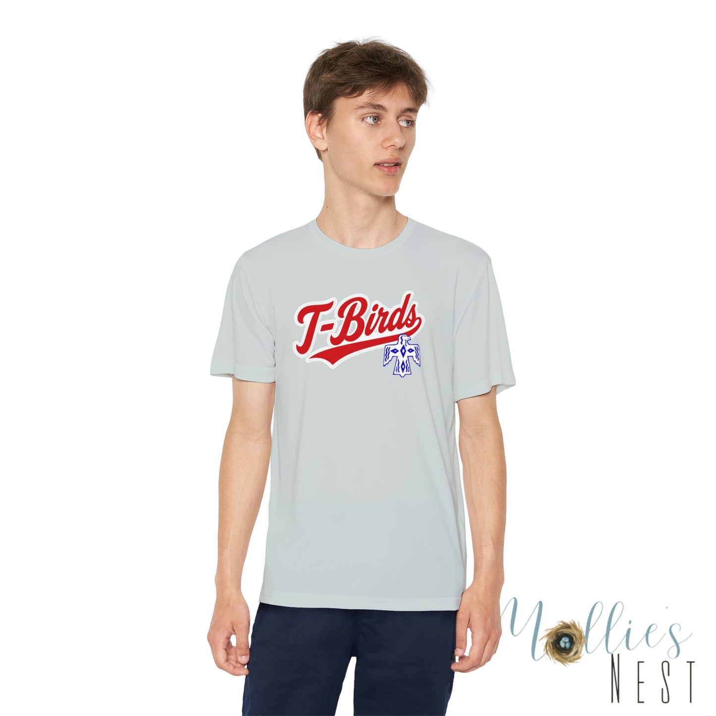 DeSoto. Thunderbirds Youth Drifit — Script Logo Team Shirt