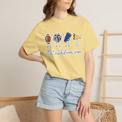 Touchdown Season (Blue/Yellow) T-Shirt — Football Friends Graphic Tee
