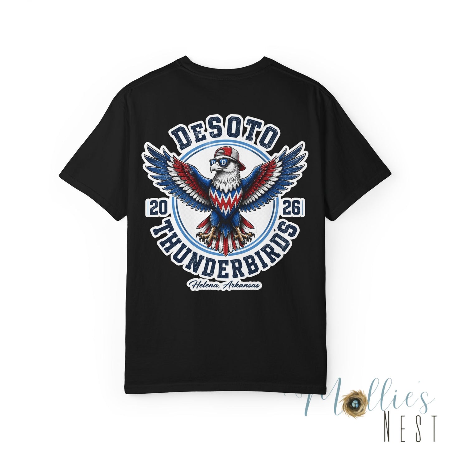 ADULT.  T‑Shirt — DeSoto Thunderbirds Mascot Graphic (2026)