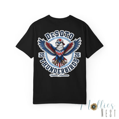 ADULT.  T‑Shirt — DeSoto Thunderbirds Mascot Graphic (2026)