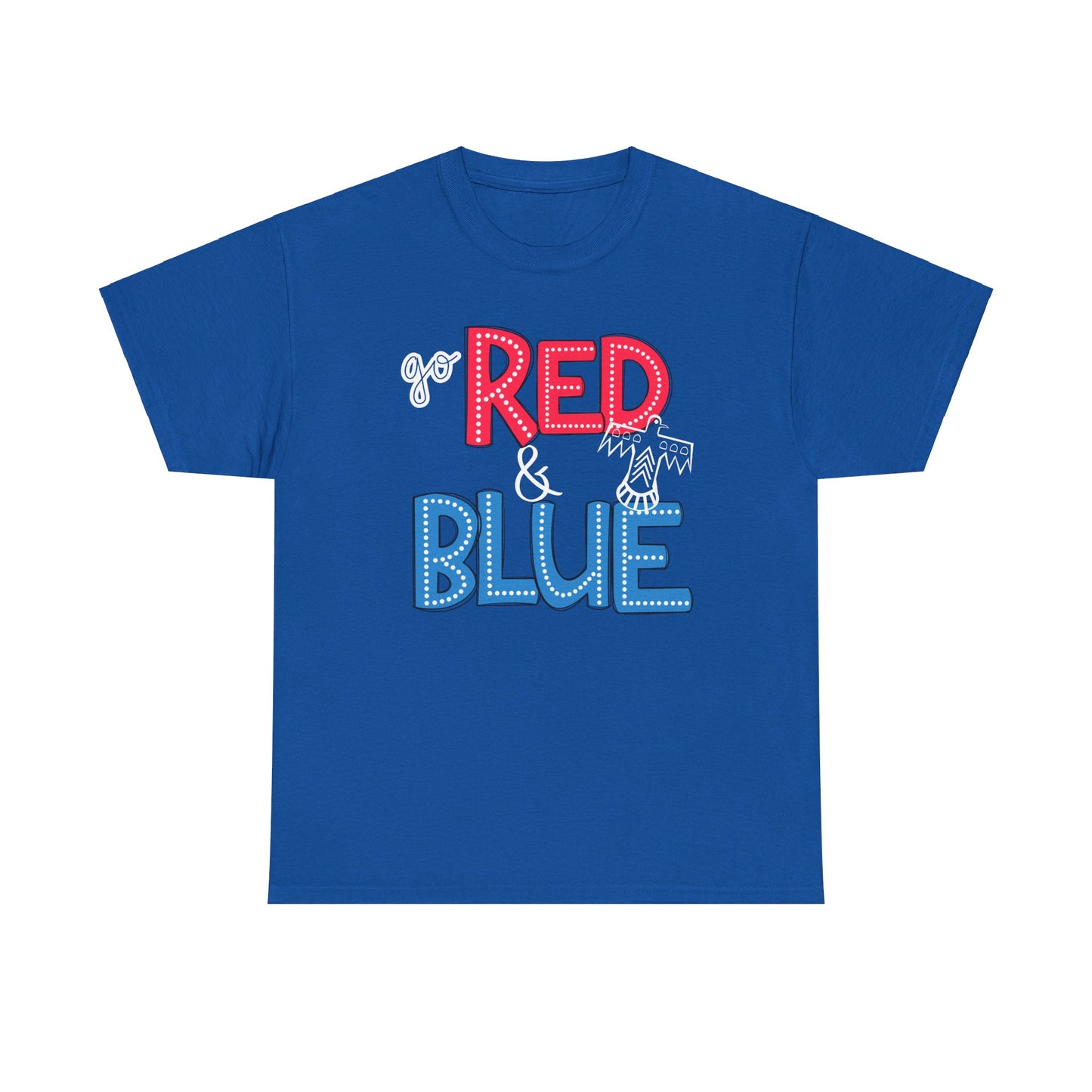 Red.Blue TBirds Heavy Cotton Tee