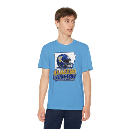 Youth Blazers DRIFIT Gameday Tee – Team Helmet Arkansas Football Shirt