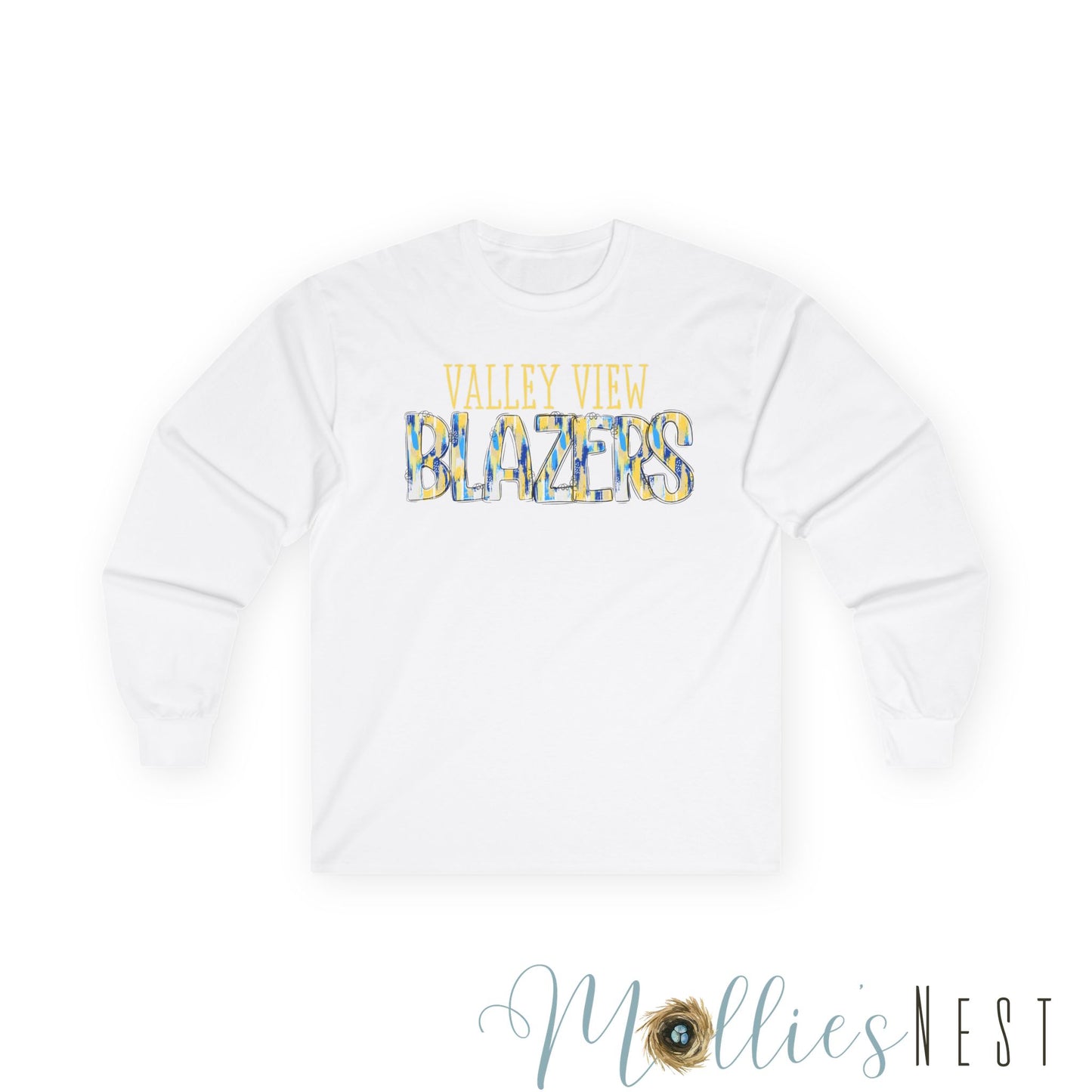 Valley View Blazers Long Sleeve Tee. Gildan