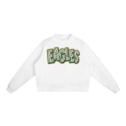 Essential Fleece Mock-Neck Crew Sweatshirt - GCT Eagles Green Leopard