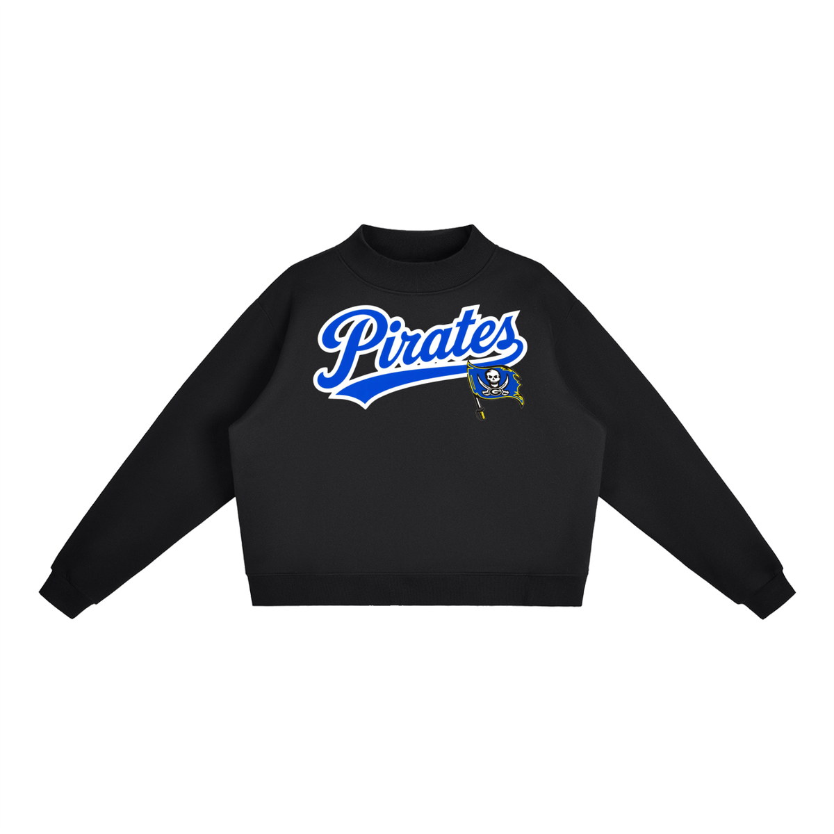 Essential Fleece Mock-Neck Crew Sweatshirt - Gosnell Pirates