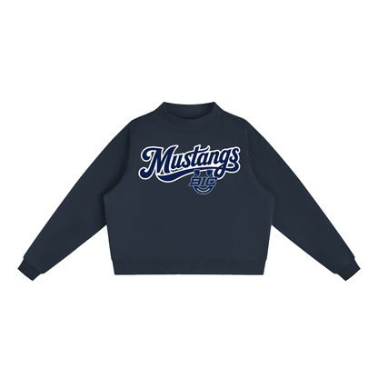 Essential Fleece Mock-Neck Crew Sweatshirt - BIC Mustangs