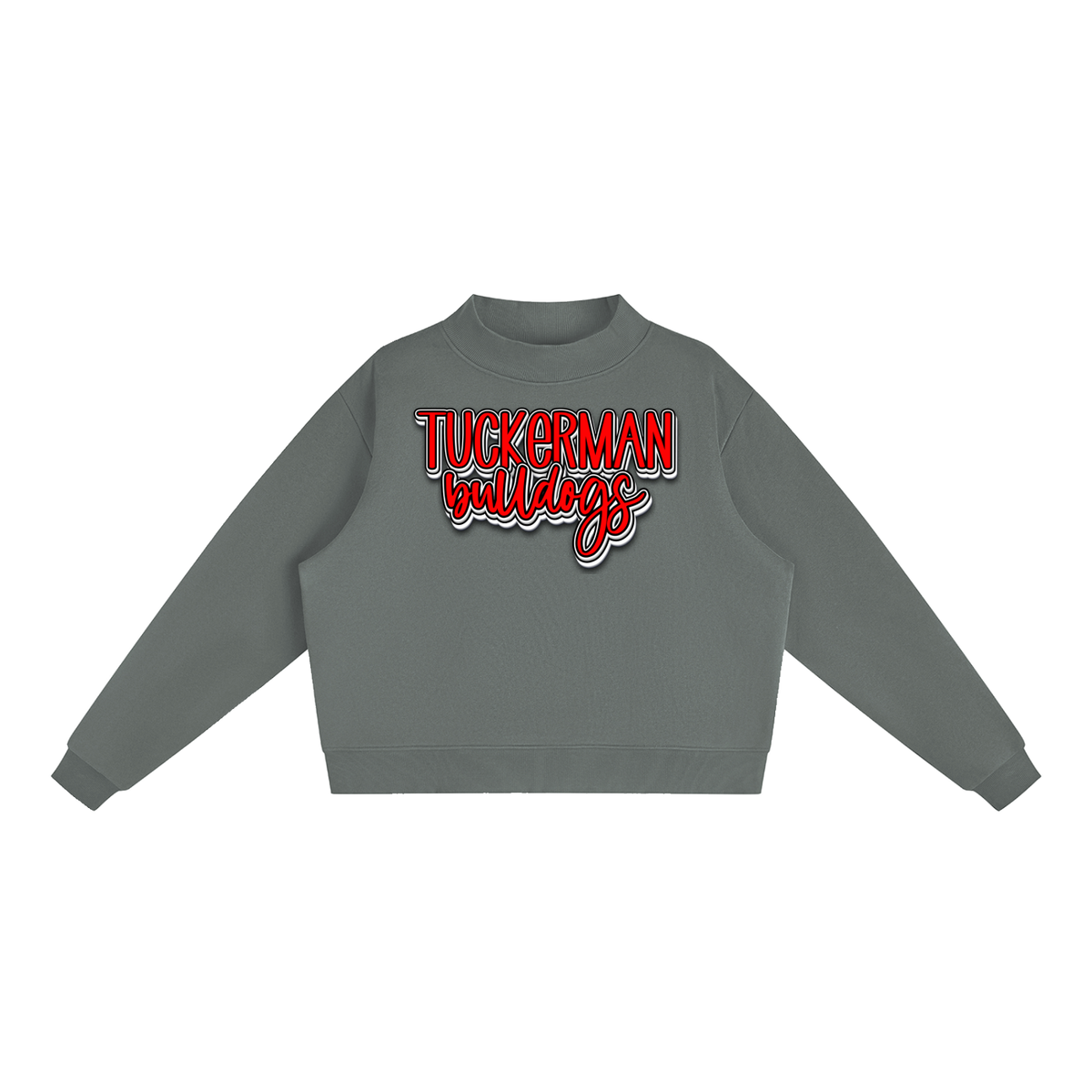 Essential Fleece Mock-Neck Crew Sweatshirt - Tuckerman Bulldogs (2)