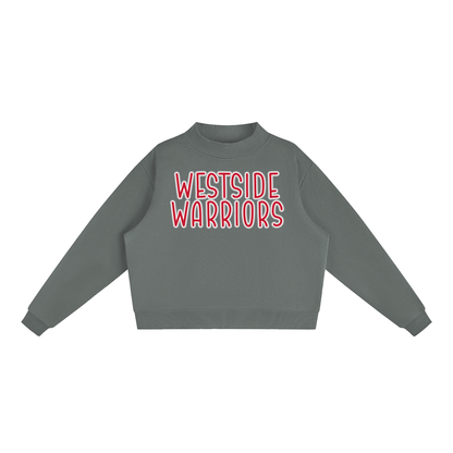 Essential Fleece Mock-Neck Crew Sweatshirt - Westside Warriors Stacked