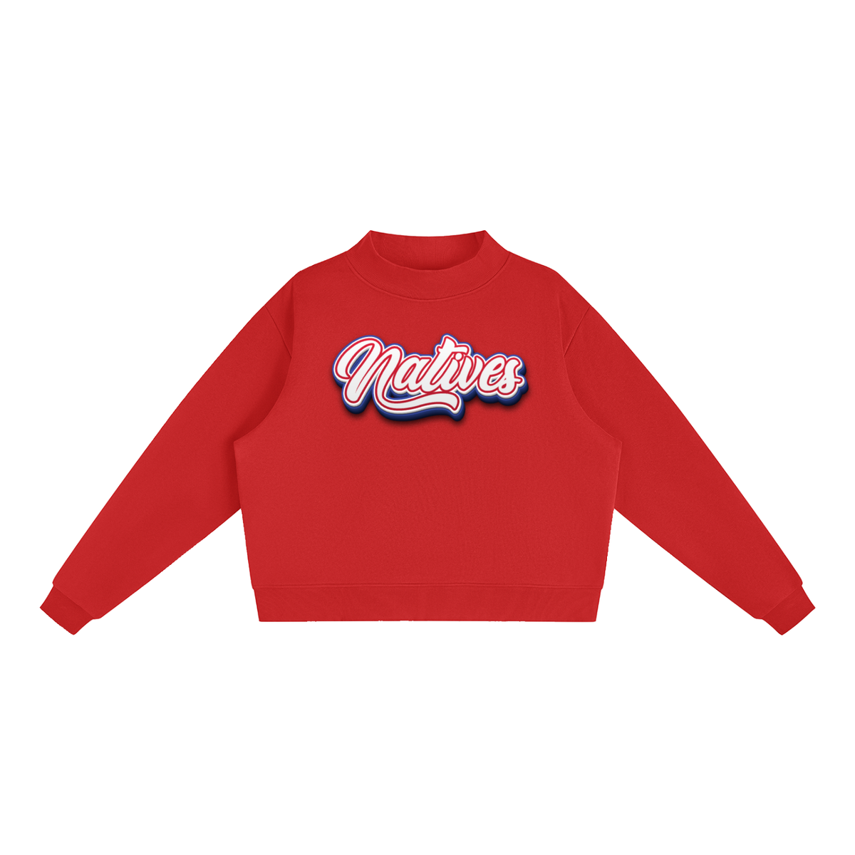 Essential Fleece Mock-Neck Crew Sweatshirt - Natives