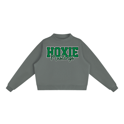 Hoxie Mustangs. Fleece Mock-Neck Crew Sweatshirt