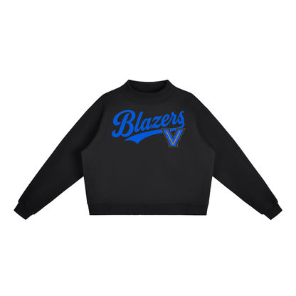 Essential Fleece Mock-Neck Crew Sweatshirt -Valley View Blazers