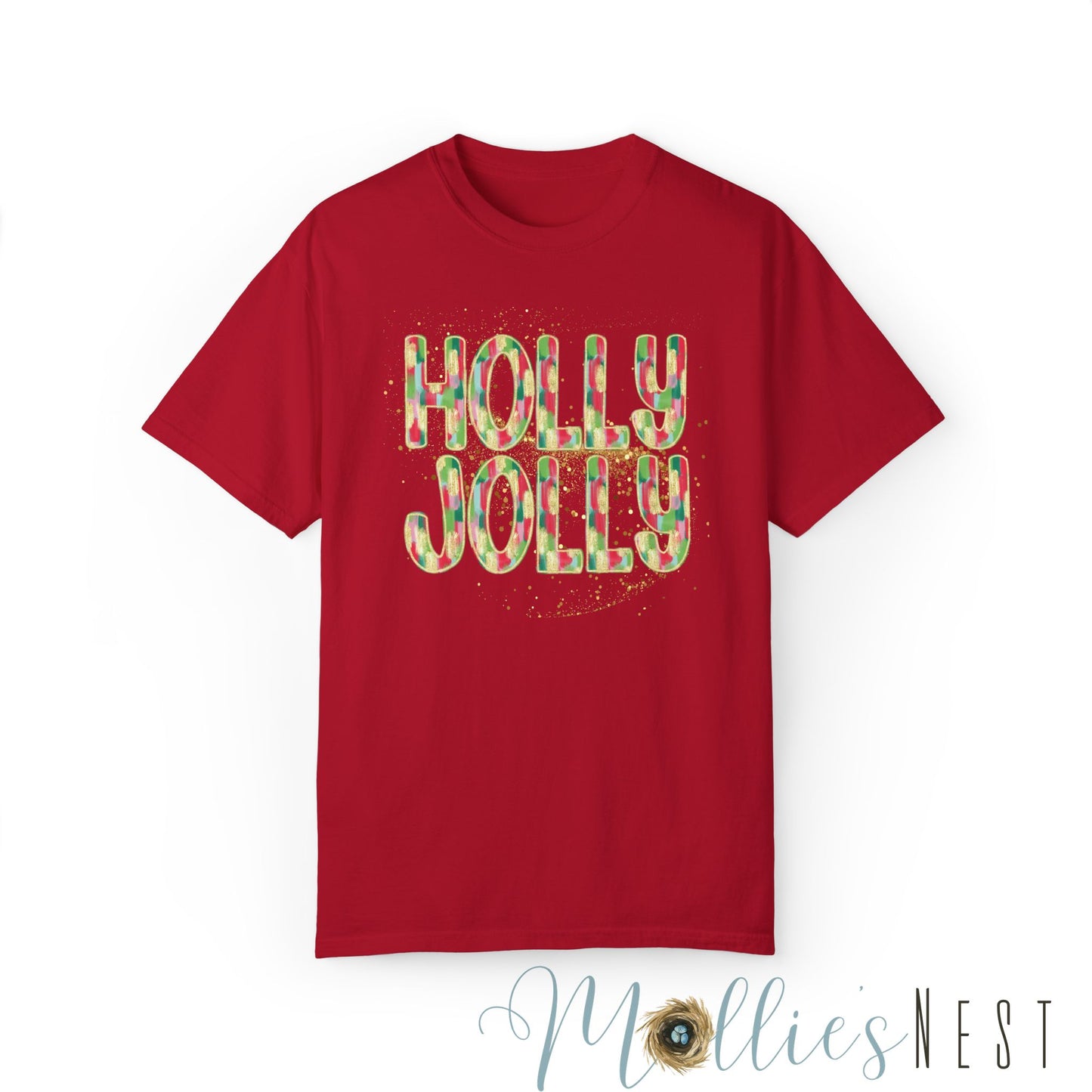 Garment-Dyed T-shirt. HOLLY JOLLY (Comfort Colors ADULT)