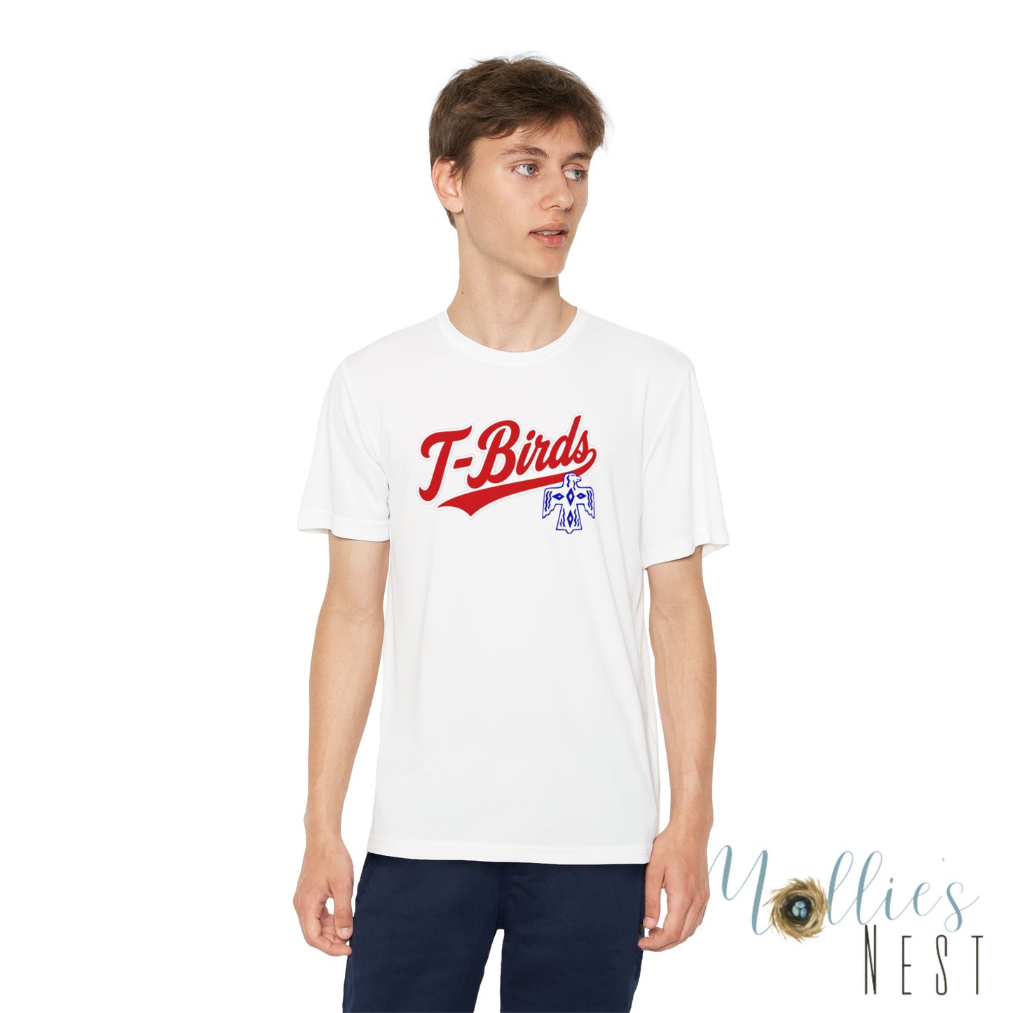 DeSoto. Thunderbirds Youth Drifit — Script Logo Team Shirt