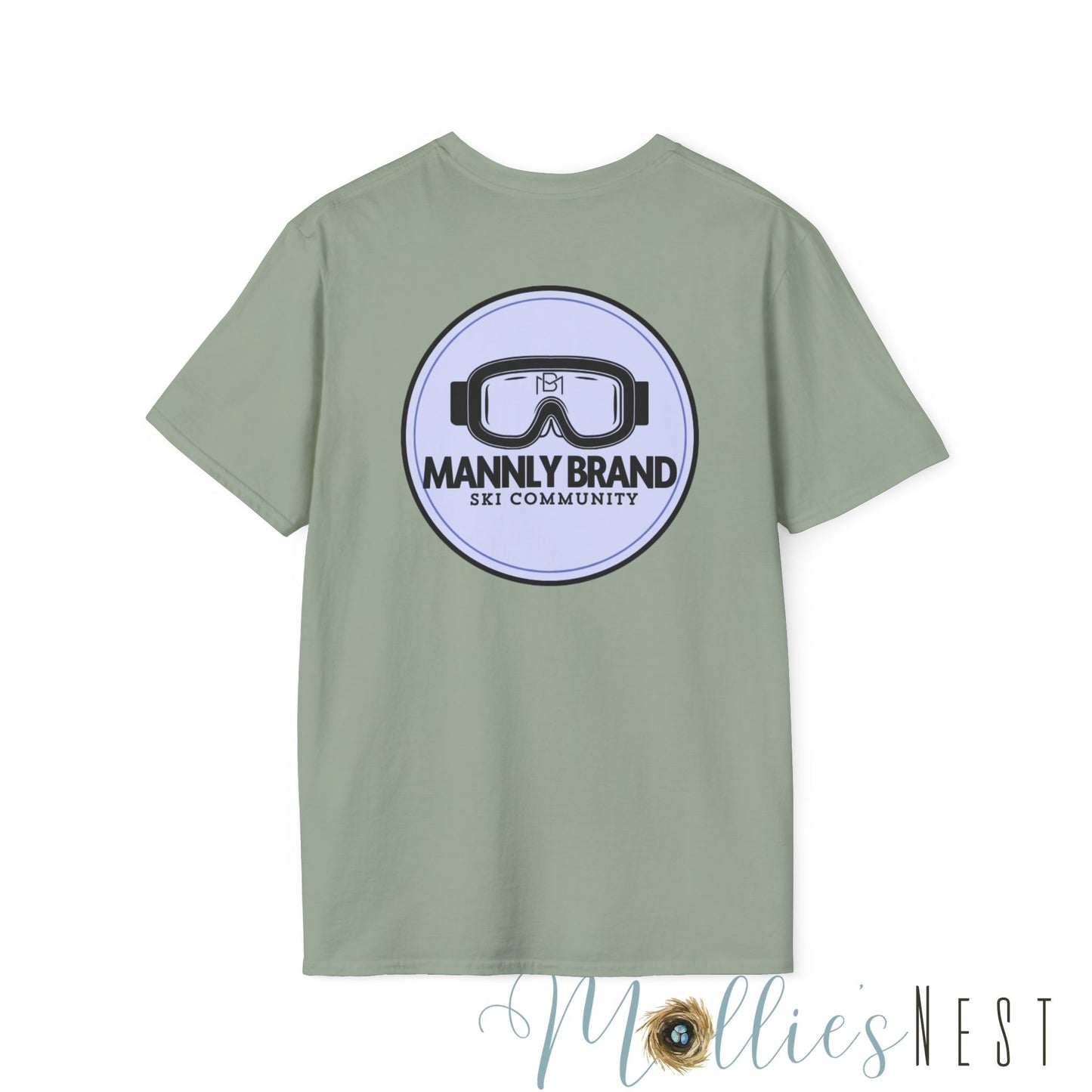 Mannly Brand Unisex Softstyle T-Shirt for Ski Enthusiasts - Cozy Comfort & Adventure