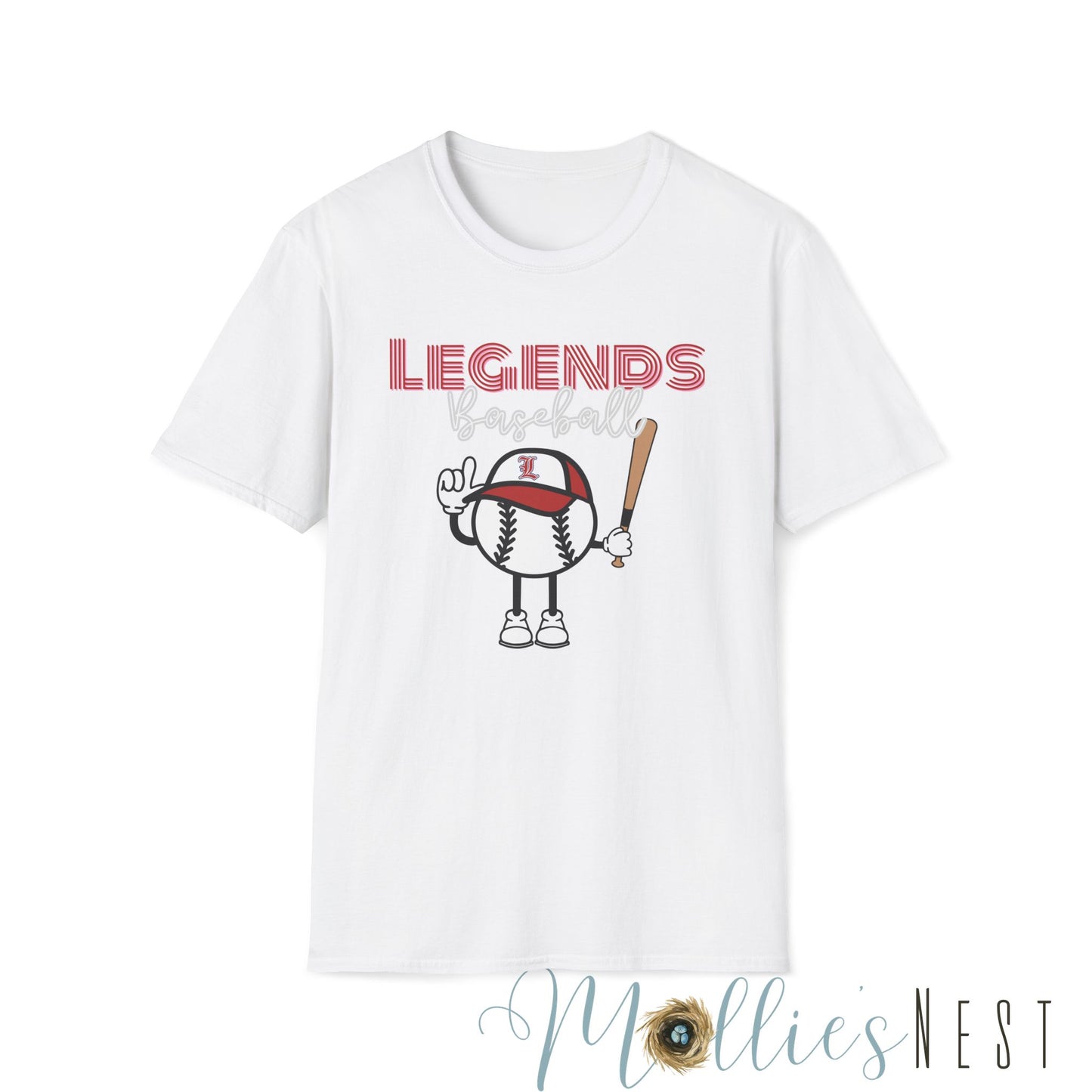 Unisex Softstyle T-Shirt. LEGENDS BASEBALL