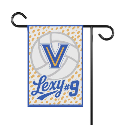 CUSTOM. Lexy. volleyball Flag -  Blue & Gold