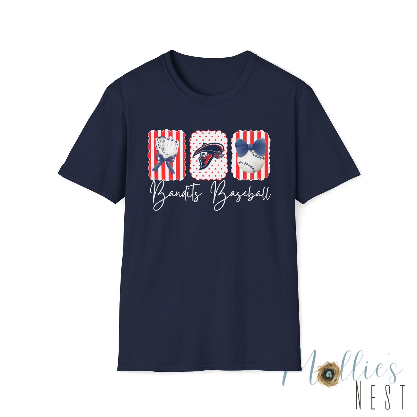Bandits Baseball T-Shirt — Baseball Helmet & Glove Design