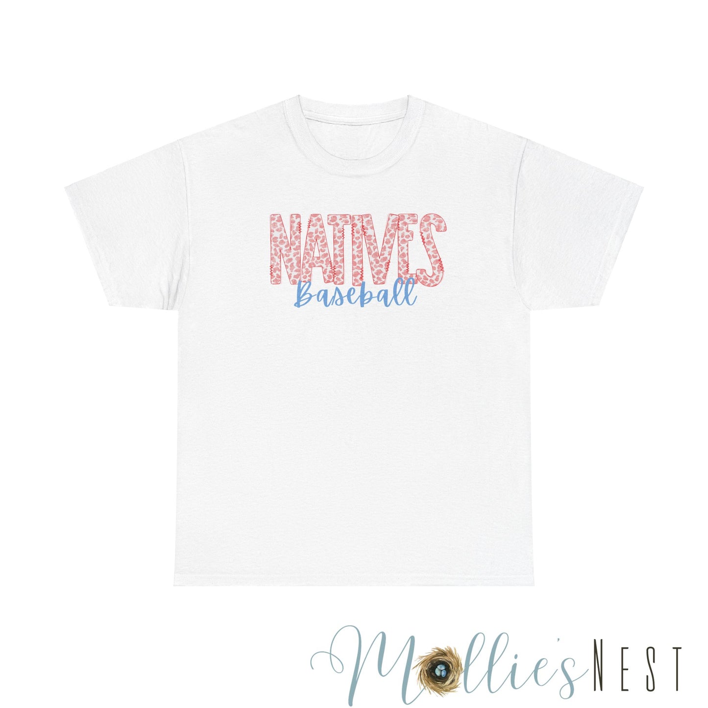 Leopard Natives Baseball Heavy Cotton Tee. NATIVES 25