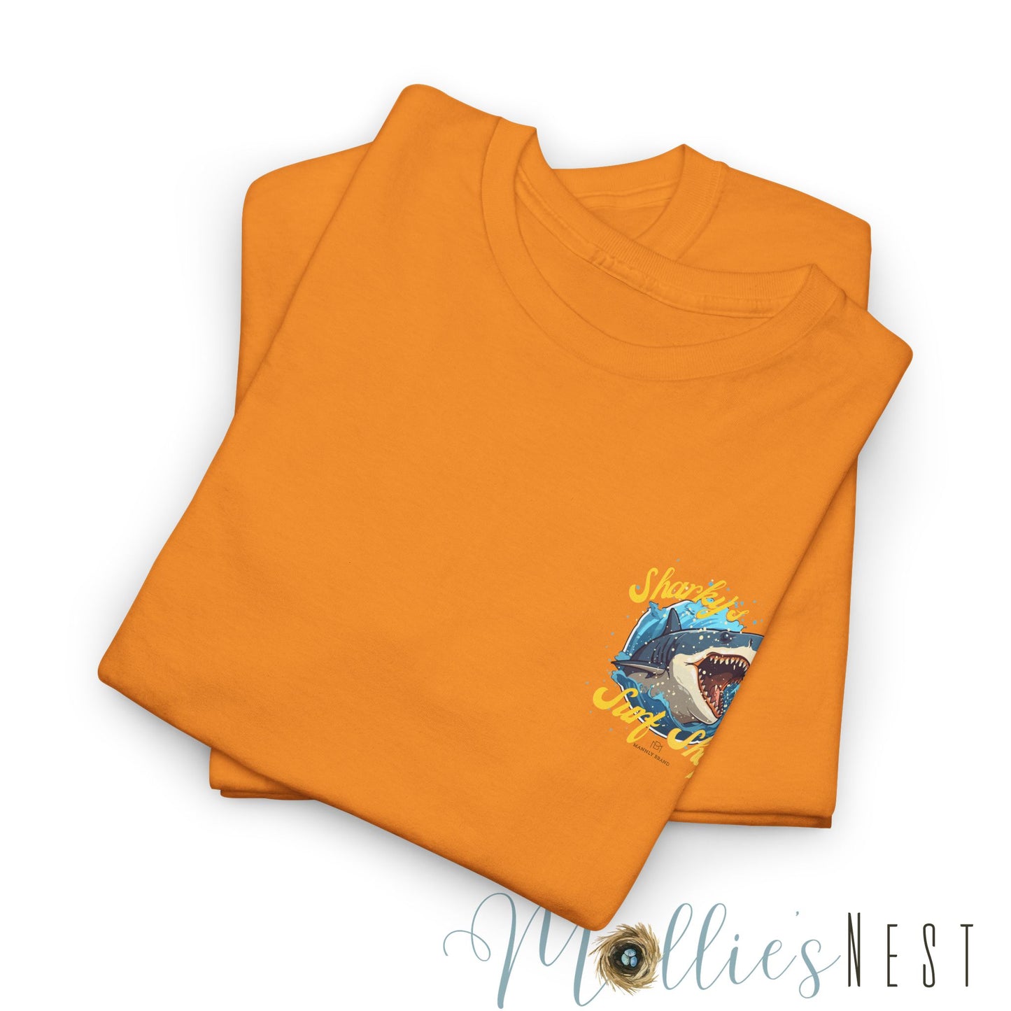 Shark Surf Style Tee, Unisex Cotton T-Shirt for Beach Lovers, Shark Graphic Tee, Surfing Summer Apparel, Ocean Vibe Apparel. Mannly Brand