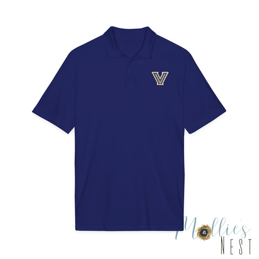 Embroidered 'V' Performance Polo Shirt — Moisture-Wicking Sport-Tek PosiCharge