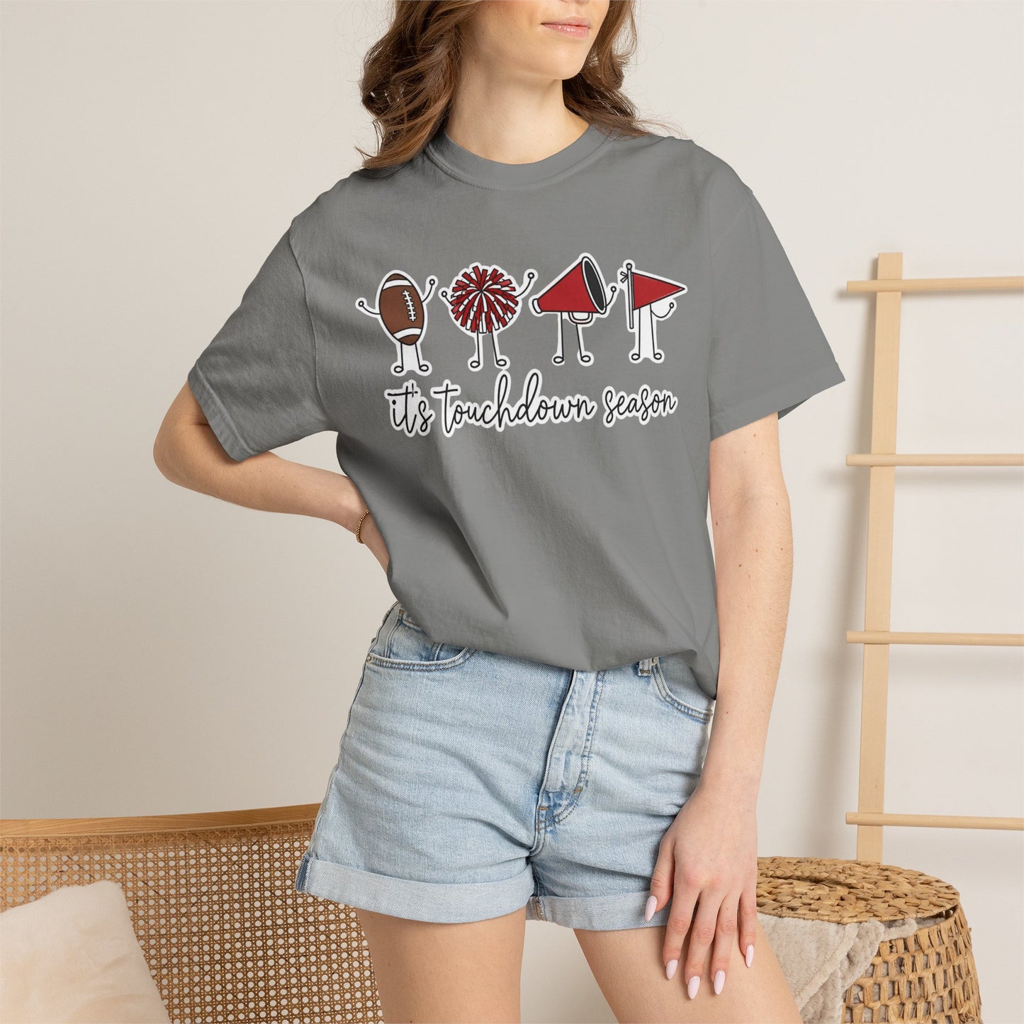 Touchdown Season (Black/Red) - T-Shirt Football Friends Graphic
