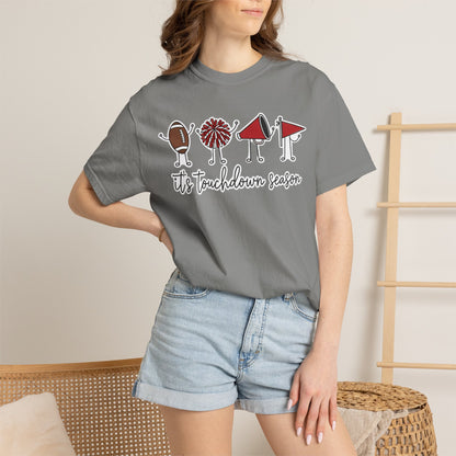 Touchdown Season (Black/Red) - T-Shirt Football Friends Graphic