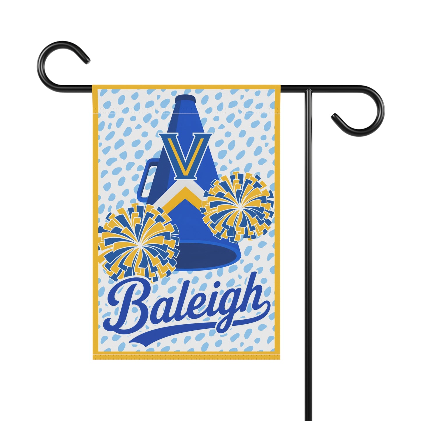 Personalized Megaphone Garden Flag – Personalized 'Baleigh' School Spirit Banner