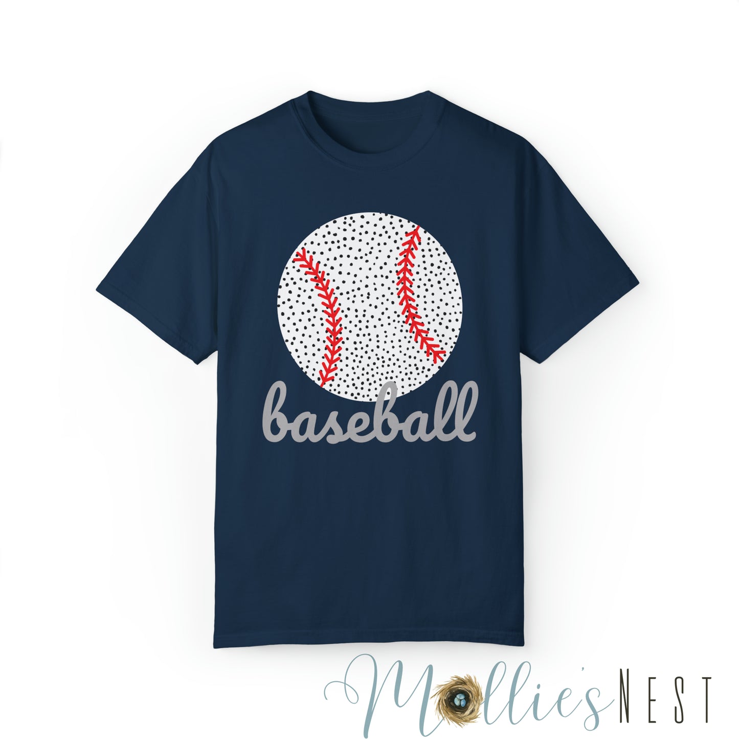 Baseball. Spotted Garment-Dyed T-shirt