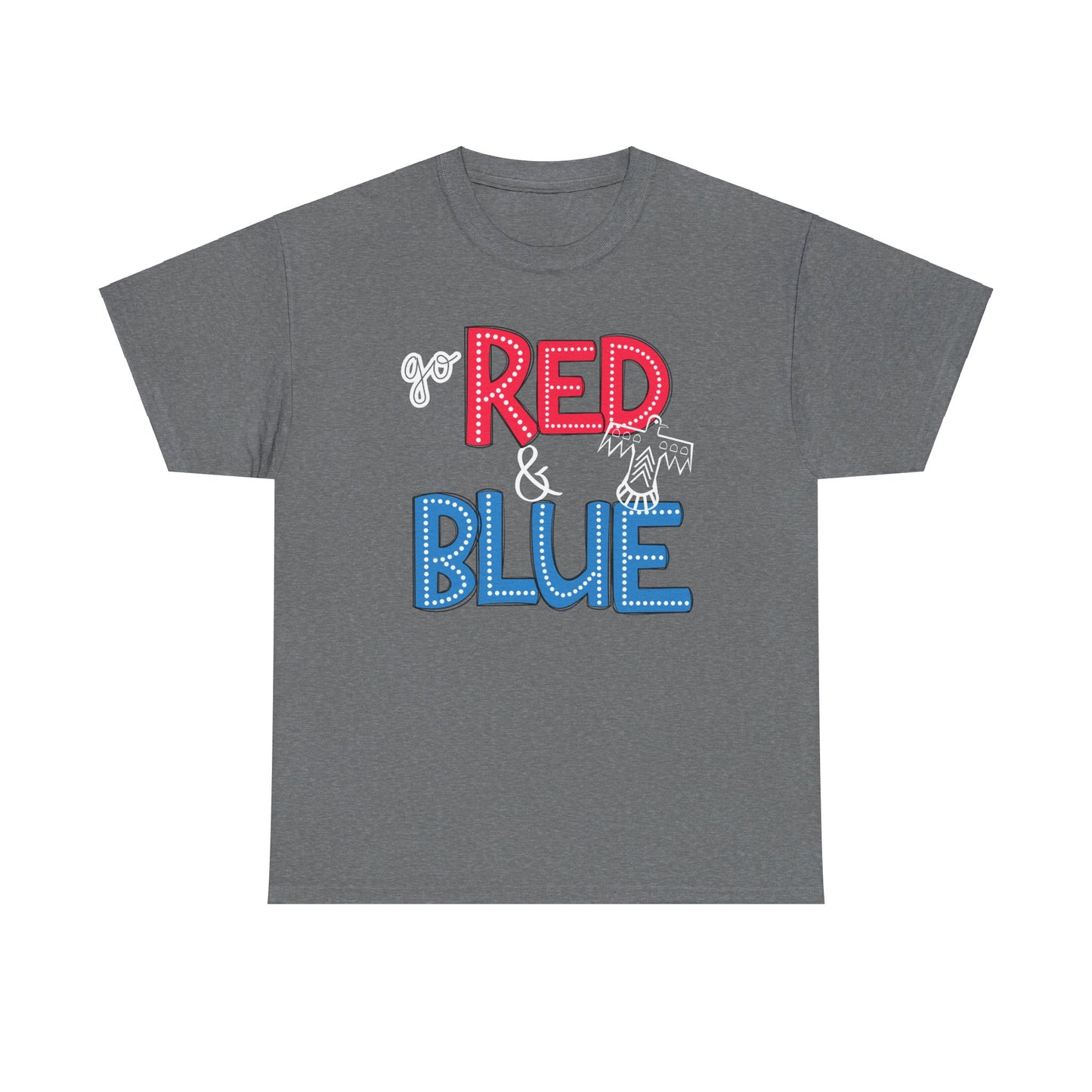 Red.Blue TBirds Heavy Cotton Tee