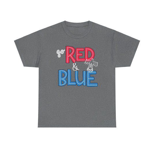 Red.Blue TBirds Heavy Cotton Tee